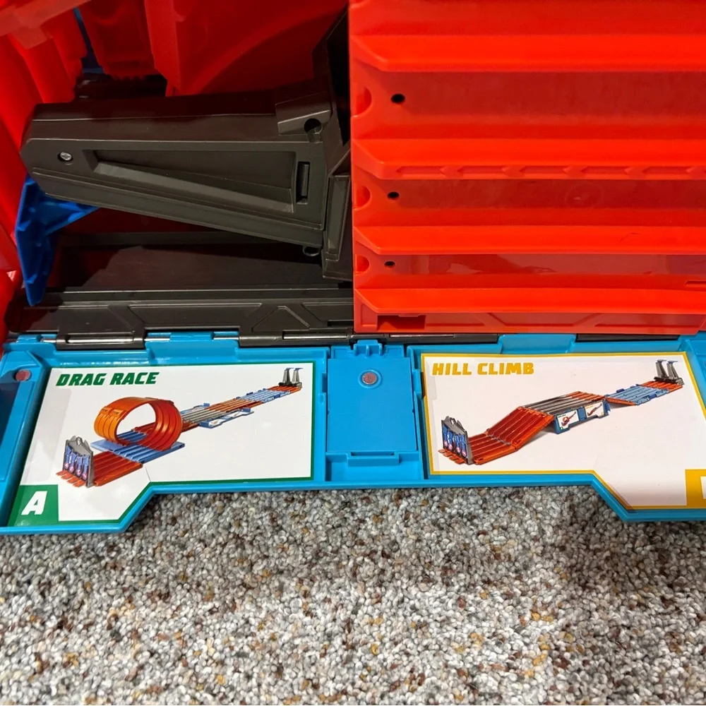 Portable Track Case in Blue and Red